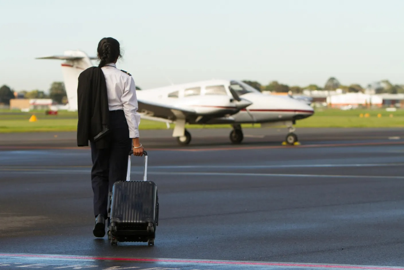 Aircraft test pilot evaluating UK-designed aircraft during a test flight