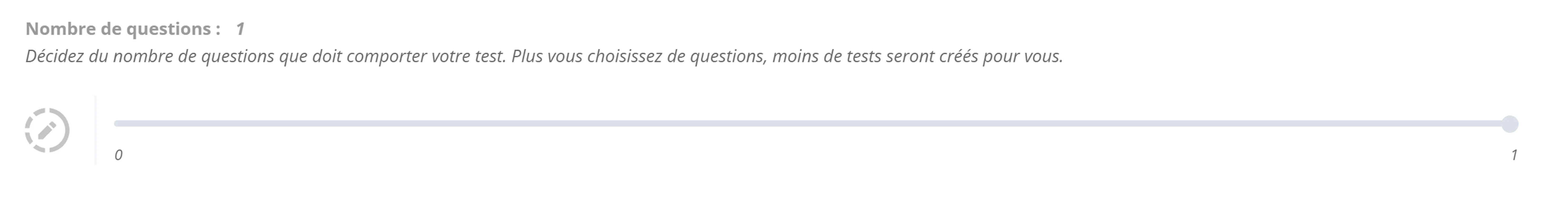 Personnaliser nombre de question test pratique PREF / Gestionnaire des dotations de l'Etat - Référence: MINT_BA049ATB-84663