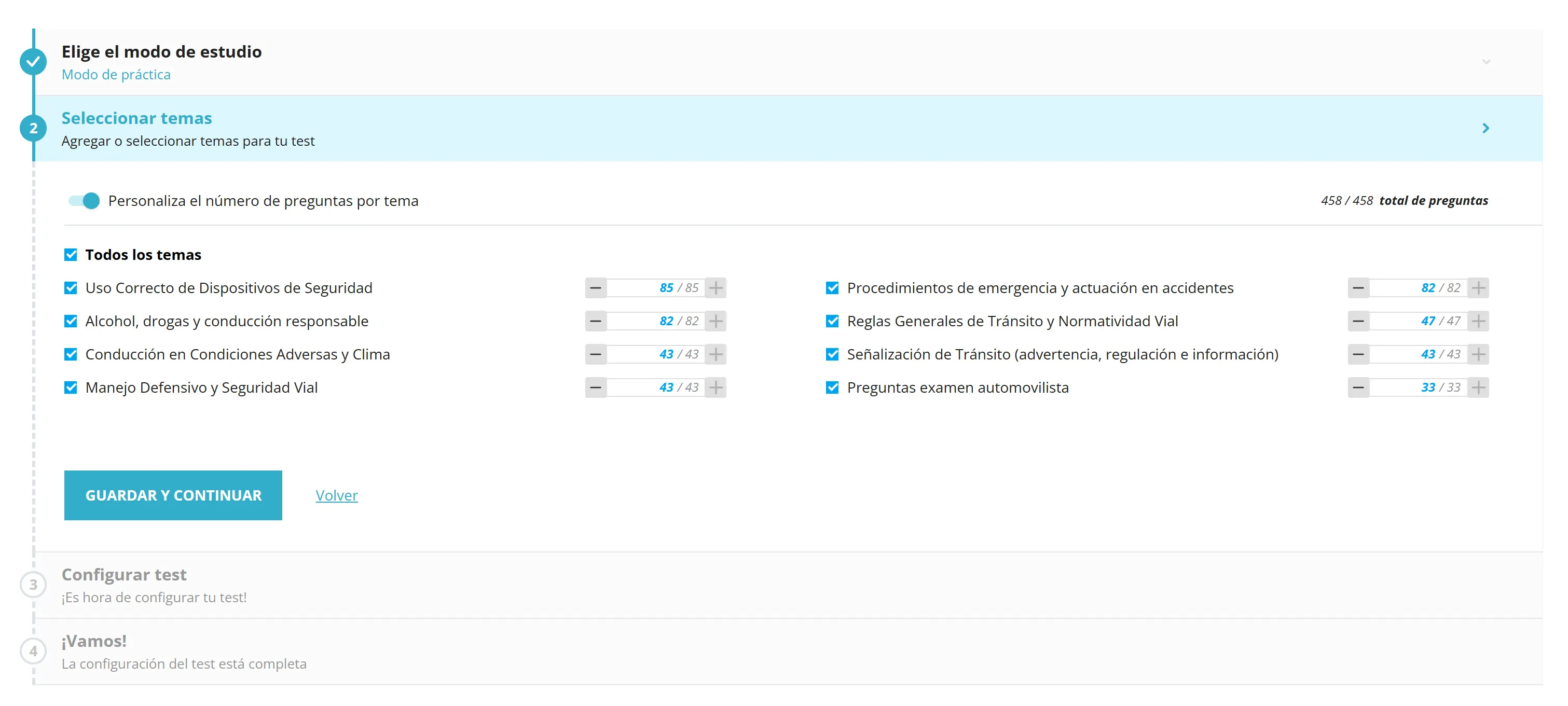 cómo activar el modo de estudio por temas Test De Aptitudes cómo activar el modo de estudio por temas Test De Aptitudes