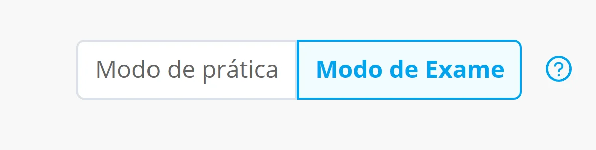 There is a screenshot of exam mode select for Corpos Seguranca Nacional practice test