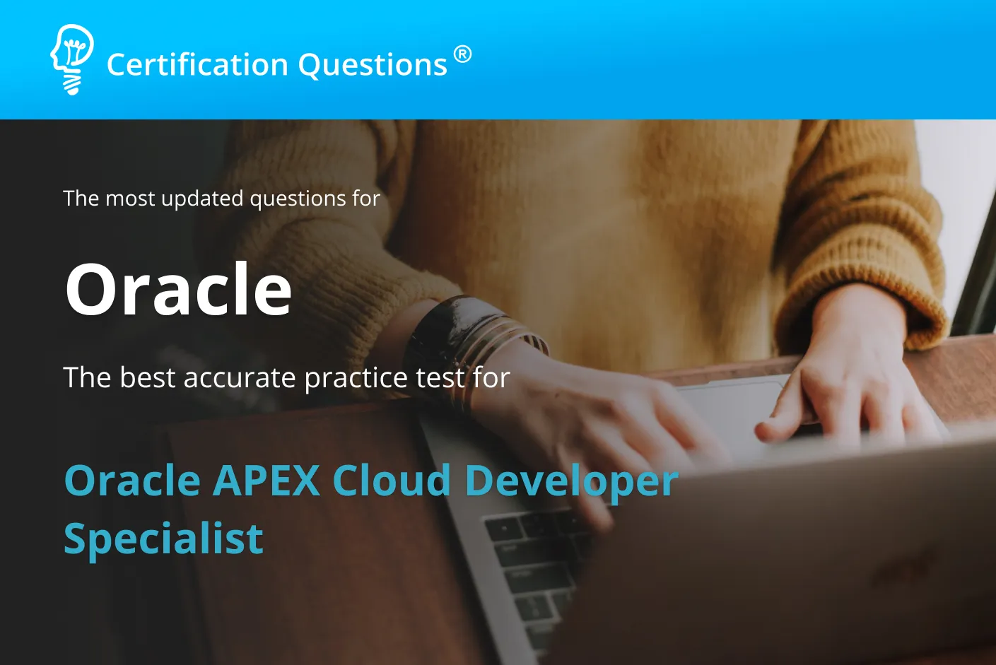 This image represents the Oracle Apex Developer Practice Test